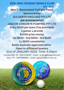 Friday Open Bowls Mufti